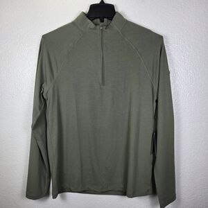 G/FORE Men’s Luxe Quarter Zip Lite Mid Layer Golf Pullover Isle Green Size M